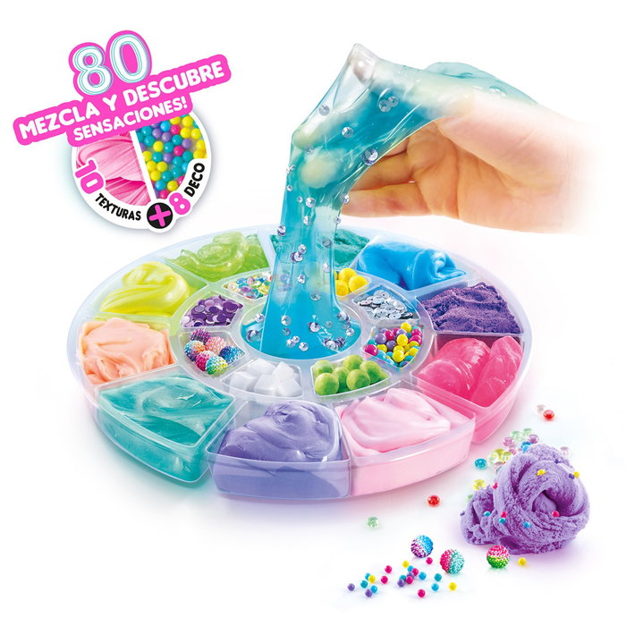 Canal Toys New Slime Wheel 10 Compounds Ssc256 - Roue à Slime avec 10 Composés et Décorations pour Expériences Sensorielles - Jouet Créatif Enfant Dès 6 Ans Canal Toys New Slime Wheel 10 Compounds Ssc256 - Roue à Slime avec 10 Composés et Décorations pour Expériences Sensorielles - Jouet Créatif Enfant Dès 6 Ans