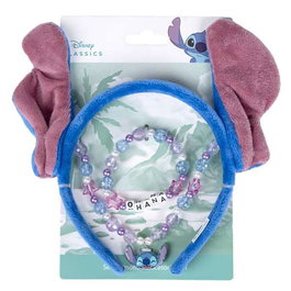 CERDÁ - Kit de bijoux 3 pièces Stitch (bracelet, collier et diadème) 12.5 x 19.0 x 1.0 cm - Dès 3 ans