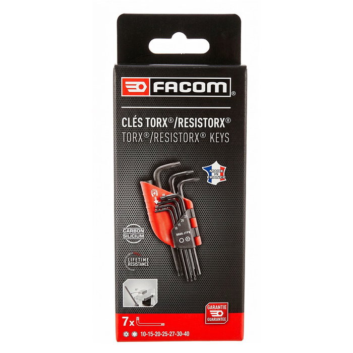 Facom Jeu de 7 clés Torx en L à extrémité sphérique Facom Jeu de 7 clés Torx en L à extrémité sphérique