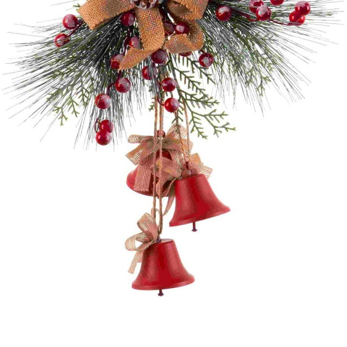 Décorations de Noël Rouge Multicouleur Métal Plastique Fibre Cloches 36 x 6,5 x 42 cm Décorations de Noël Rouge Multicouleur Métal Plastique Fibre Cloches 36 x 6,5 x 42 cm