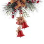 Décorations de Noël Rouge Multicouleur Métal Plastique Fibre Cloches 36 x 6,5 x 42 cm