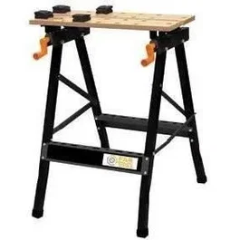 Fartools WB 100 - Établi pliant réglable en bois et métal - Capacité 100 kg, Hauteur 83 cm - Pour atelier et petits espaces