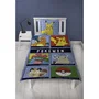 Pokemon Parure de lit réversible Microfibre - Motif Battle - Housse de couette 140x200 cm avec taie d'oreiller 63x63 cm