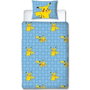 Pokemon Parure de lit réversible Battle en microfibre, 140x200 cm avec taie 63x63 cm