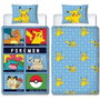Pokemon Parure de lit réversible Battle en microfibre, 140x200 cm avec taie 63x63 cm