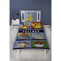 Pokemon Parure de lit réversible Battle en microfibre, 140x200 cm avec taie 63x63 cm
