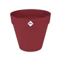 Elho Pot de Fleurs Loft Urban Rond, Rouge, Ø 28.5 x H 26 cm, Réservoir d'eau, 100% Recyclé, Pour Extérieur