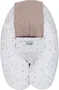Tineo MultiRelax - Coussin de maternité, allaitement et transat bébé 3-en-1 - Réversible et déhoussable - Tissu éponge - Motifs Noisette et Pois
