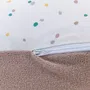 Tineo MultiRelax - Coussin de maternité, allaitement et transat bébé 3-en-1 - Réversible et déhoussable - Tissu éponge - Motifs Noisette et Pois