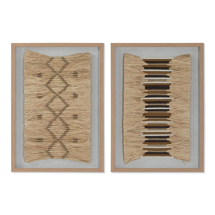 Home ESPRIT Cadre 3D Raphia et polystyrène 50 x 3,5 x 70 cm Home ESPRIT Cadre 3D Raphia et polystyrène 50 x 3,5 x 70 cm