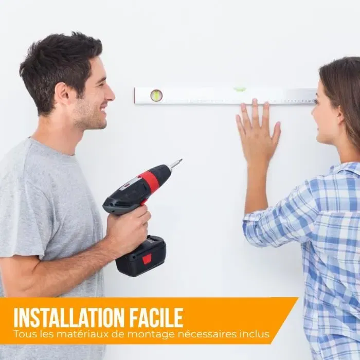 NANOOK Support mural orientable et inclinable pour téléviseurs 40 à 65 pouces (LCD, LED, QLED, OLED) - Rotation 60°, inclinaison 5°-12°, charge max 45 kg