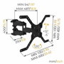 Nanook Support Mural Orientable pour TV 40-65 Pouces