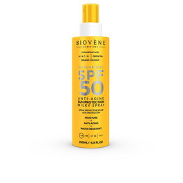 Biovène Lait de Protection Solaire Hyaluronique Anti-Âge SPF 50, Hydratant et Anti-Vieillissement, 200 ml