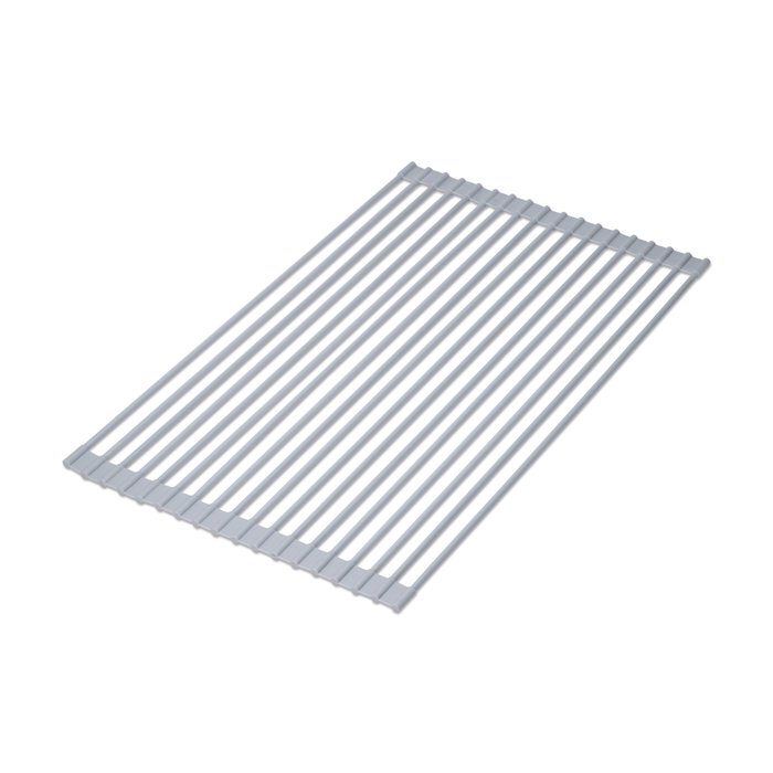 Emuca Egouttoir flexible et enroulable en silicone, acier et plastique, gris Emuca Egouttoir flexible et enroulable en silicone, acier et plastique, gris