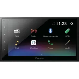 Pioneer DMH-A340DAB - Autoradio Multimédia 2 DIN avec Écran Tactile Capacitif 6.8" - Bluetooth, DAB+, USB, Entrée Caméra de Recul
