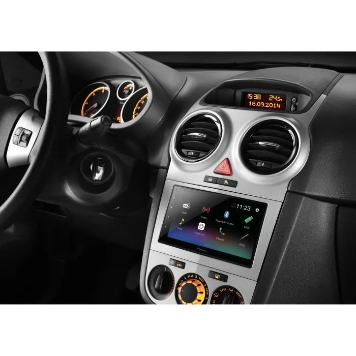 Pioneer DMH-A340DAB - Autoradio Multimédia 2 DIN avec Écran Tactile Capacitif 6.8" - Bluetooth, DAB+, USB, Entrée Caméra de Recul