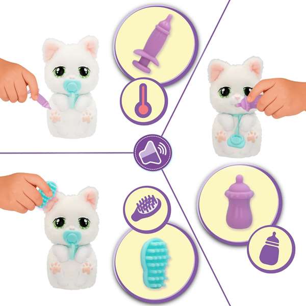 Imc Toys Baby Paws Gato Peluche Nouveau-né avec Accessoires