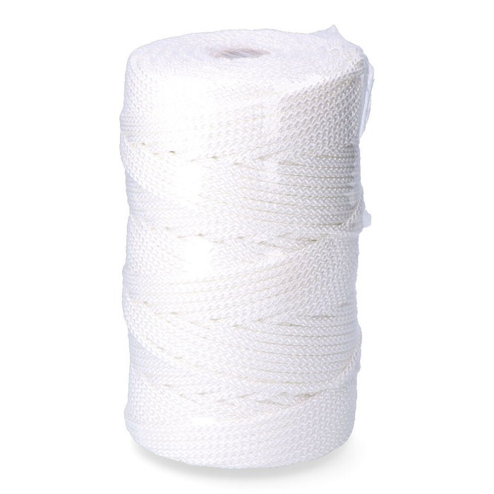 Cordon EDM 87918 Blanc Polyester 5 mm x 200 m Tressé