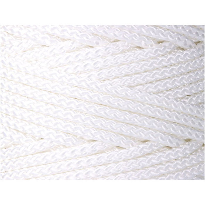 Cordon EDM 87918 Blanc Polyester 5 mm x 200 m Tressé