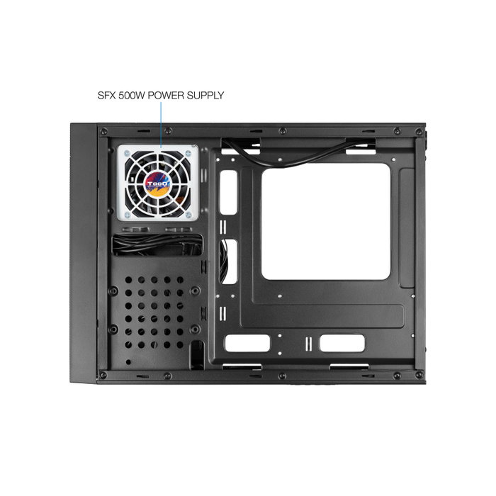 Tooq TQC-3008U3CD Boîtier PC Slim Micro-ATX Noir avec Alimentation 500W SFX USB 3.0 Tooq TQC-3008U3CD Boîtier PC Slim Micro-ATX Noir avec Alimentation 500W SFX USB 3.0