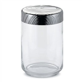 Alessi PU05/100 - Bocal hermétique Veneer en acier et verre de 100 cl, design Patricia Urquiola