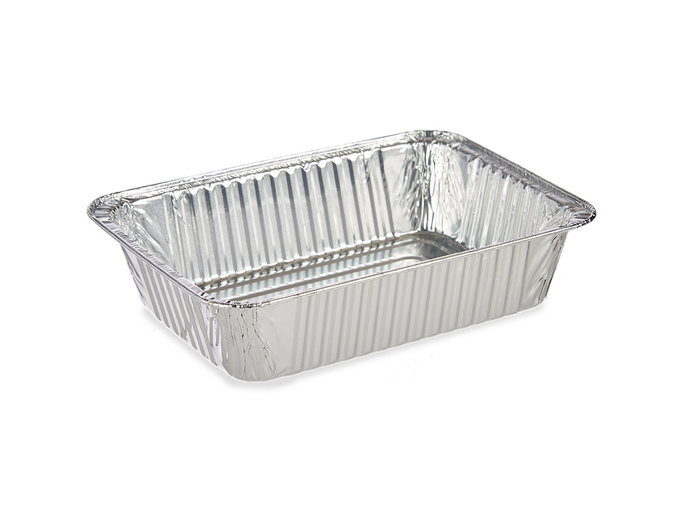 Kinvara Set de 4 plateaux rectangulaires en aluminium 22 x 15,6 x 6 cm argent 900 ml (Set de 24)