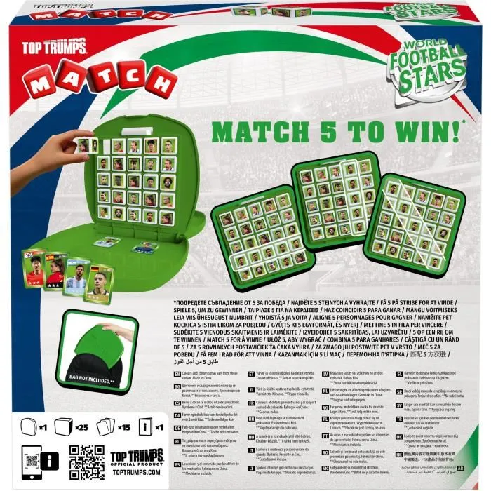 Winning Moves MATCH World Football Stars 2025 - Jeu de société de football et stratégie pour enfants de 4 ans et plus, pour 2 joueurs ou plus