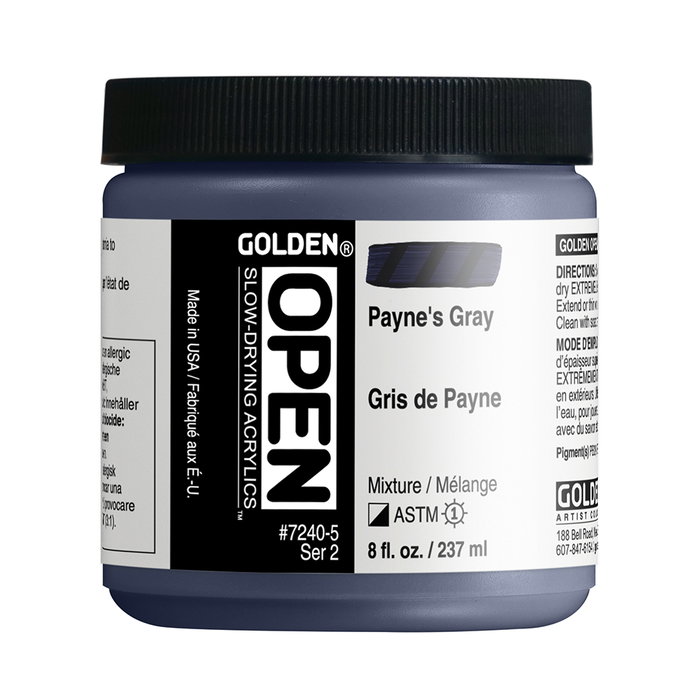 Golden Peinture Acrylique Gris De Payne 237 ml Golden Peinture Acrylique Gris De Payne 237 ml