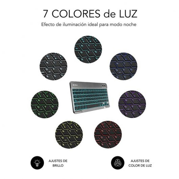 Clavier Bluetooth Subblim SUB-KBT-SMBL31 Gris Espagnol Qwerty