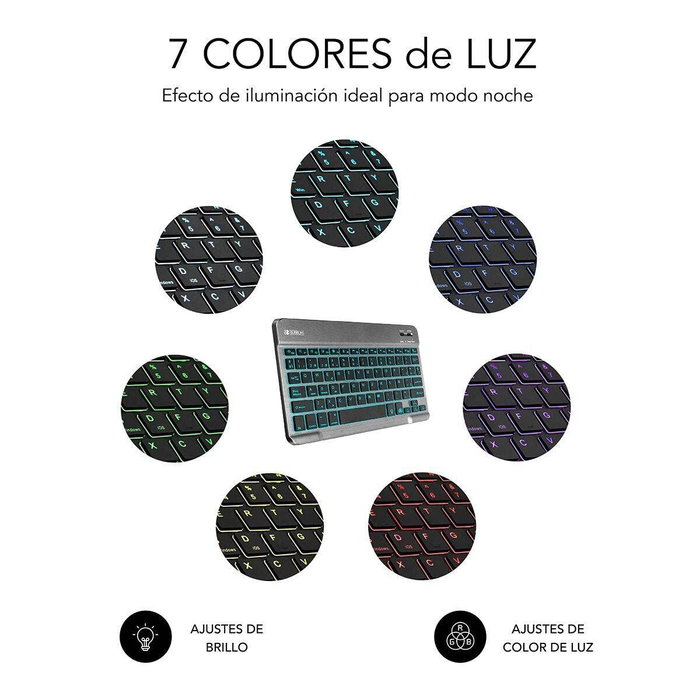 Clavier Bluetooth Subblim SUB-KBT-SMBL31 Gris Espagnol Qwerty