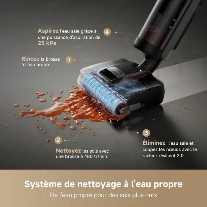 Dreame H15 Mix Aspirateur Laveur 7-en-1 Noir Dreame H15 Mix Aspirateur Laveur 7-en-1 Noir