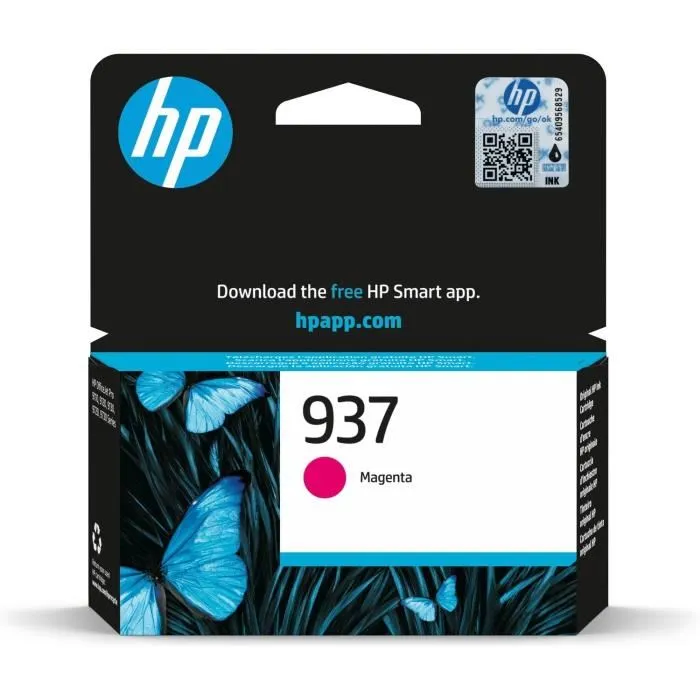 HP - Cartouche d'encre Magenta authentique 937 (4S6W3NE) pour imprimantes HP OfficeJet Pro 9110, 9120, 9130, 9720, 9730 HP - Cartouche d'encre Magenta authentique 937 (4S6W3NE) pour imprimantes HP OfficeJet Pro 9110, 9120, 9130, 9720, 9730