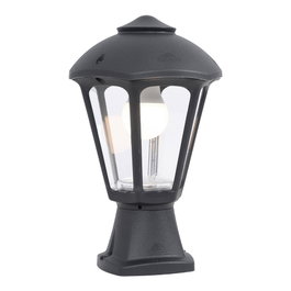 Fumagalli Applique murale Disma/Giampy, Noir, Transparent, Culot E27, IP55, Ø210 x 330 mm
