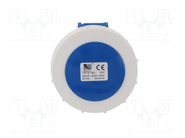 PAWBOL Connecteur d'alimentation AC 32A 400V AC 6H IP67