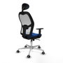 Piqueras y Crespo Chaise de Bureau avec Appui-tête 1D086G1 Bleu