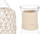 GIFTDECOR Lot de 2 bouteilles décoratives en verre et corde blanche
