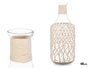 GIFTDECOR Lot de 2 bouteilles décoratives en verre et corde blanche