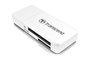 Transcend RDF5 Lecteur de cartes SD et microSD, USB Type-A 3.1 Gen 1, Blanc, multifonction avec connecteur USB intégré