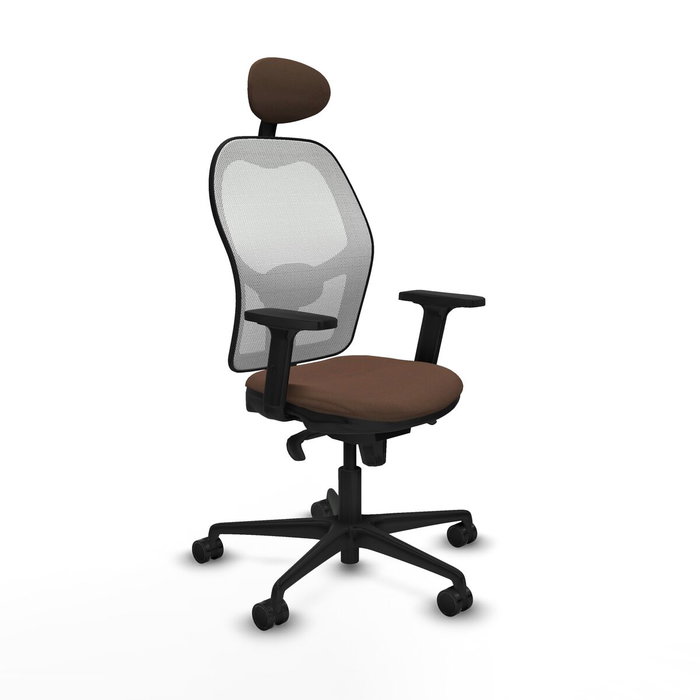 Piqueras y Crespo Chaise de Bureau 2D036N1 Blanc Brun foncé Piqueras y Crespo Chaise de Bureau 2D036N1 Blanc Brun foncé