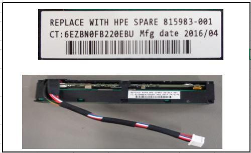 Hewlett Packard Enterprise (HPE) - Batterie améliorée 96W, 3.7V, rechargeable, pour serveurs de la série Generation 9 (DL/ML/SL)