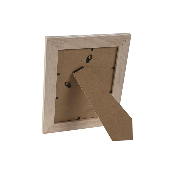 Home ESPRIT Lot de 4 Cadres Photo Marron Beige Velours et Verre