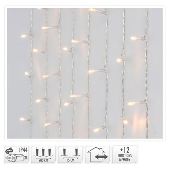 Basics Cortina LED extérieure 480 LED blanc chaud 225 x 300 cm Basics Cortina LED extérieure 480 LED blanc chaud 225 x 300 cm