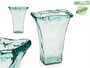 Giftdecor Vase en Verre Vesubio 35 cm Cristal Recyclé Transparent (Set de 2)