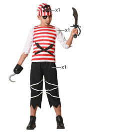 Disfraz Pirata Niño Infantil Rayas Rouge