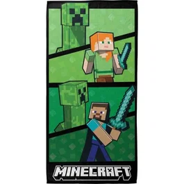 Minecraft Serviette de plage microfibre 70x140 cm sous licence officielle MNC698