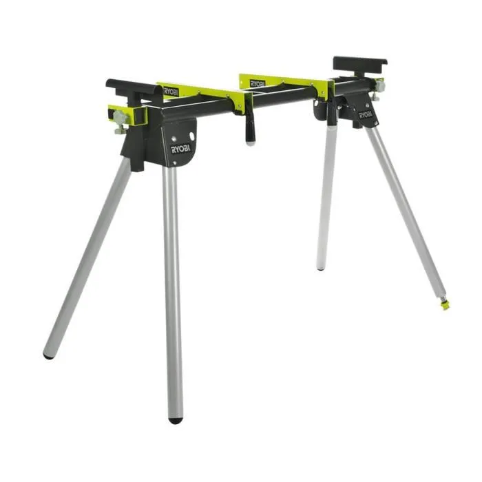 Ryobi RLS02 - Support universel extensible pour scie à onglet, extensible jusqu'à 2160 mm, capacité 15 kg, avec pieds réglables