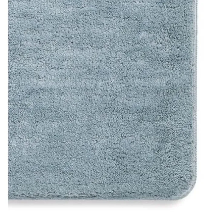 Today Tapis de bain ultra absorbant Utility - 40x60 cm - Bleu - Doux et moelleux en polyester avec revers anti-dérapant PVC