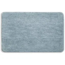 Today Tapis de bain ultra absorbant Utility - 40x60 cm - Bleu - Doux et moelleux en polyester avec revers anti-dérapant PVC