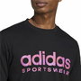 T-shirt à manches courtes homme Adidas House Of Tiro Summer Linear Graphic Noir