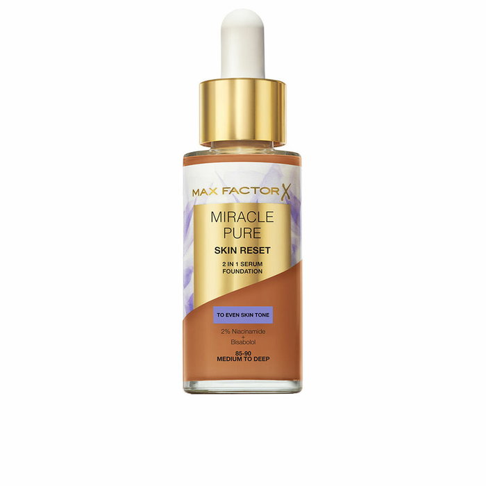 Max Factor MIRACLE PURE Sérum Fond de Teint 85 - 90-Moyen à Foncé Max Factor MIRACLE PURE Sérum Fond de Teint 85 - 90-Moyen à Foncé